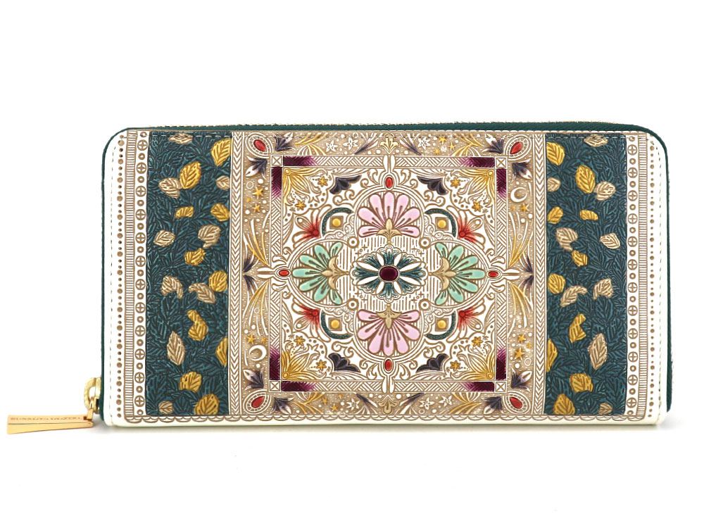 Golden Tapestry Zippered Long Wallet