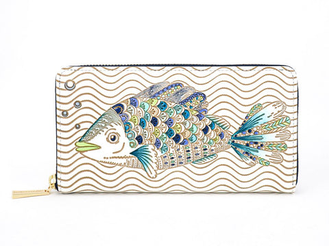 The Fish Zippered Long Wallet