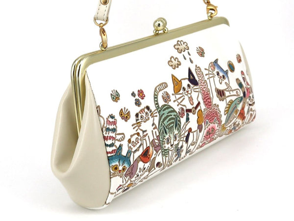 Cats GAMAGUCHI Clasp Clutch Purse