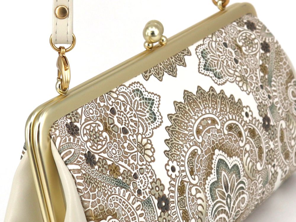 Antique lace(Green) GAMAGUCHI Clasp Clutch Purse