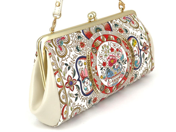 KARAKO - Chinese Dolls GAMAGUCHI Clasp Clutch Purse