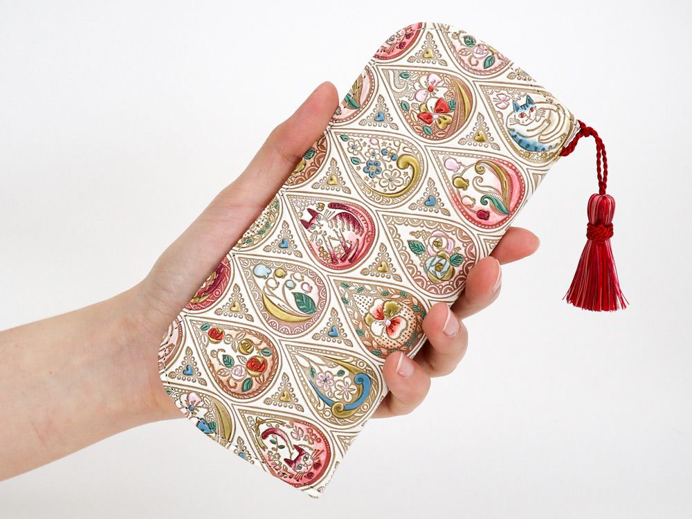 Flowers and Cats (Rose) Eyeglasses Case