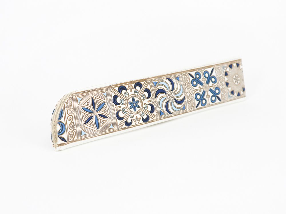 KINSHA - Persia Tiles (Blue) SENSU Folding Fan Case