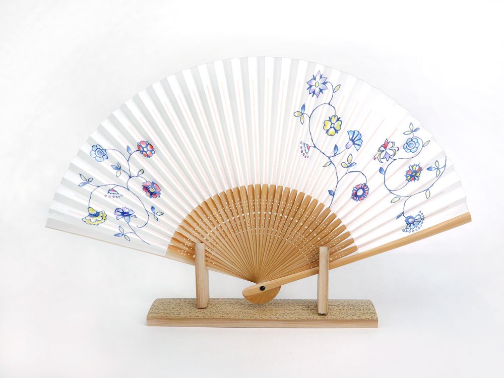 KINKARAKOBANA - Small Golden Flowers SENSU Folding Fan