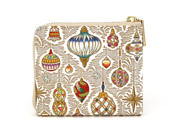 Christmas Ornaments Small Wallet with L-zipper
