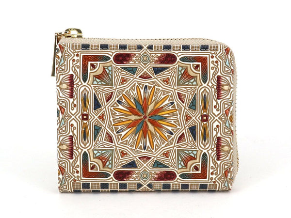 Carreau (Bronze) Small Wallet with L-zipper