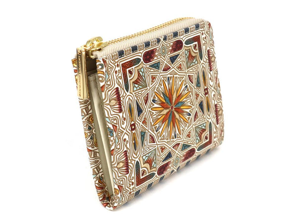 Carreau (Bronze) Small Wallet with L-zipper