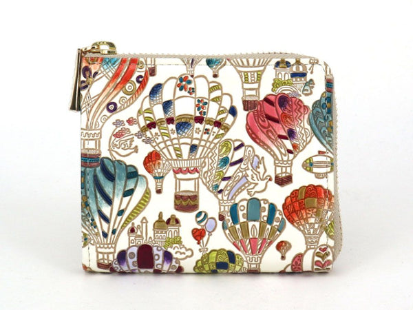 Air Balloons Small Wallet with L-zipper