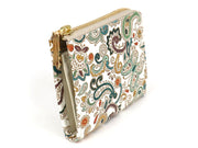 Paisley (Viridian) Small Wallet with L-zipper