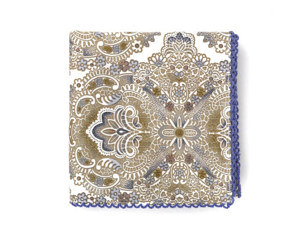 Antique Lace (Blue) Handkerchief