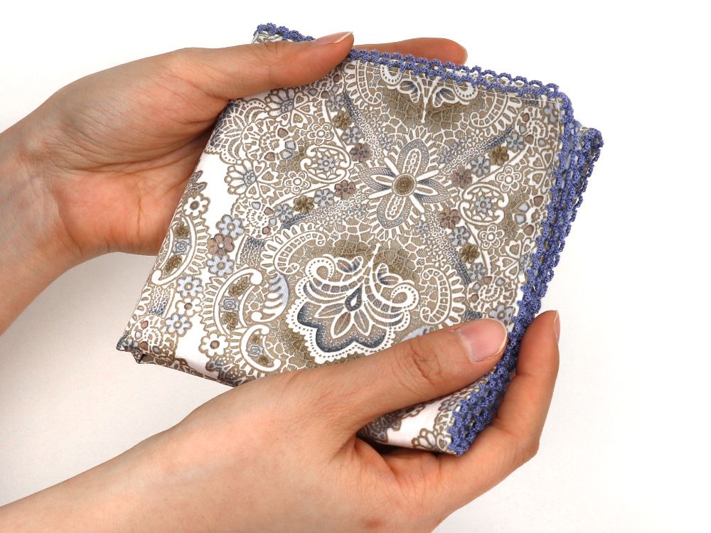 Antique Lace (Blue) Handkerchief