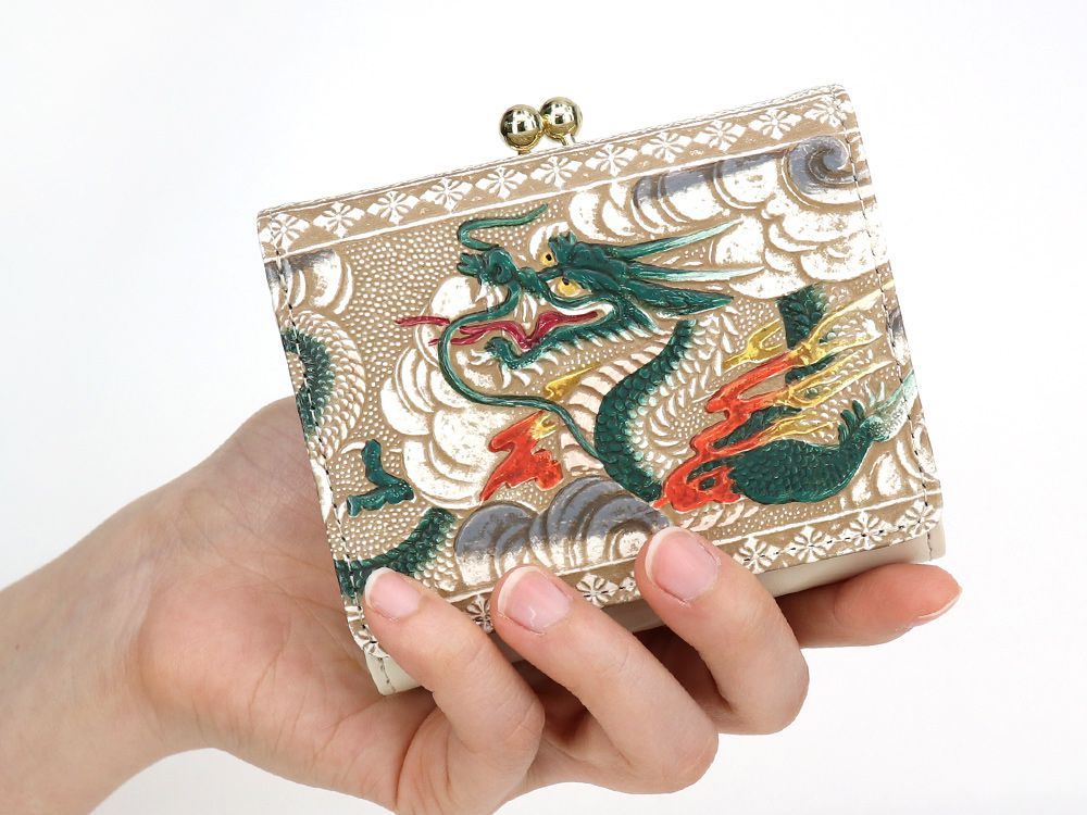 Dragon (Green) Small GAMAGUCHI Trifold Wallet