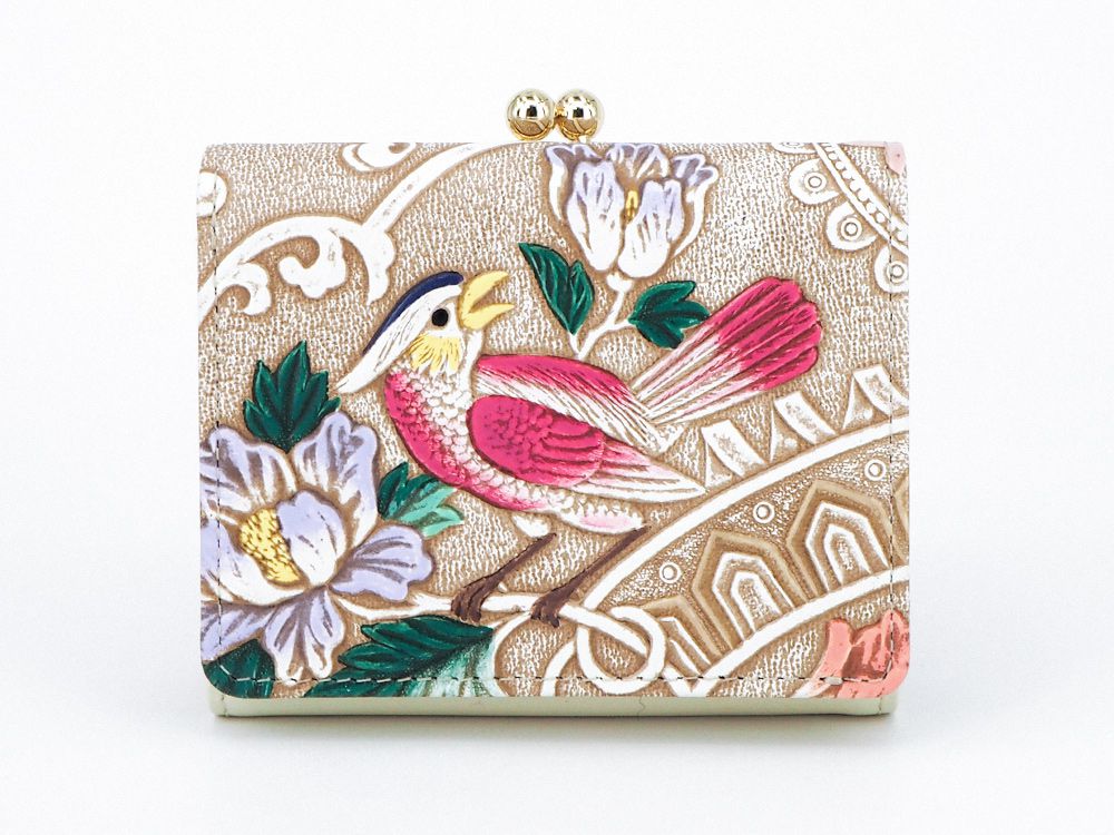 Pink Parrot Small GAMAGUCHI Trifold Wallet
