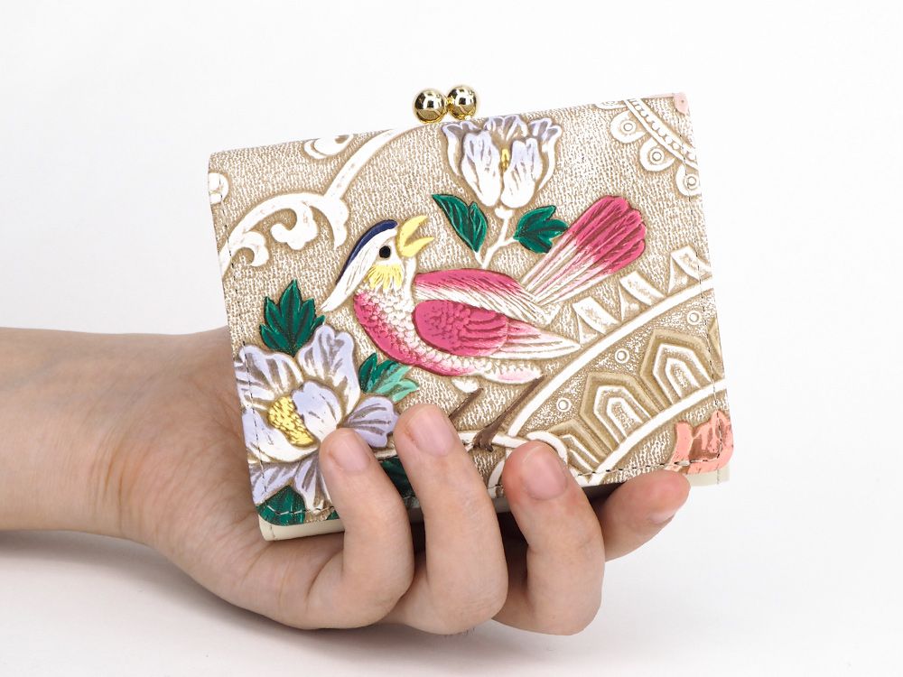 Pink Parrot Small GAMAGUCHI Trifold Wallet