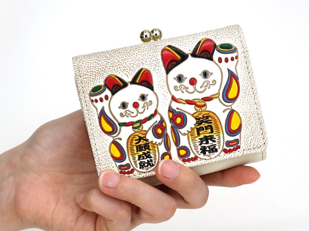 MANEKINEKO - Lucky Cat Small GAMAGUCHI Trifold Wallet
