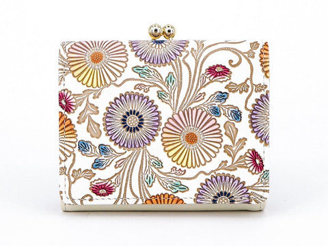 SARASAGIKU - Chrysanthemum Small GAMAGUCHI Trifold Wallet