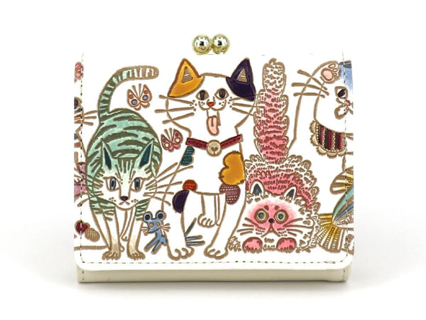 Cats Small GAMAGUCHI Trifold Wallet