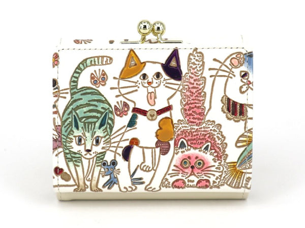 Cats Small GAMAGUCHI Trifold Wallet