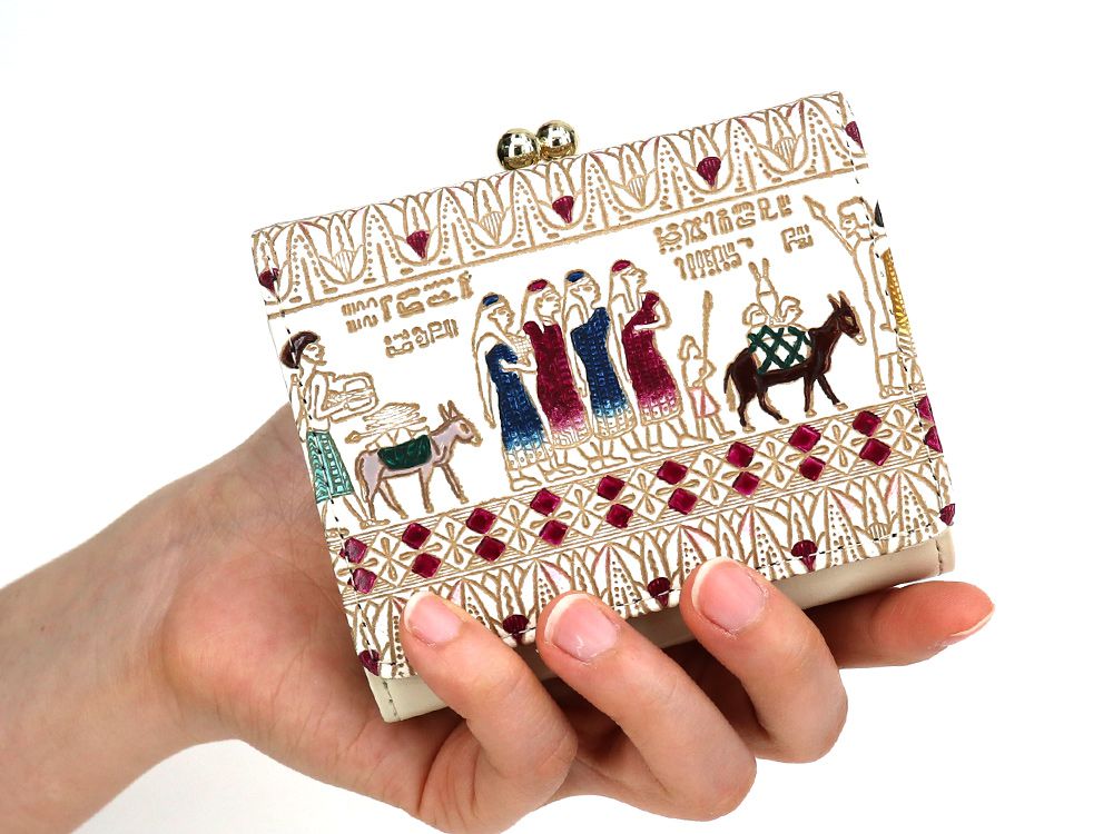 Egyptian Design (#6) Small GAMAGUCHI Trifold Wallet