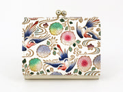 KACHO - Birds and Flowers Small GAMAGUCHI Trifold Wallet