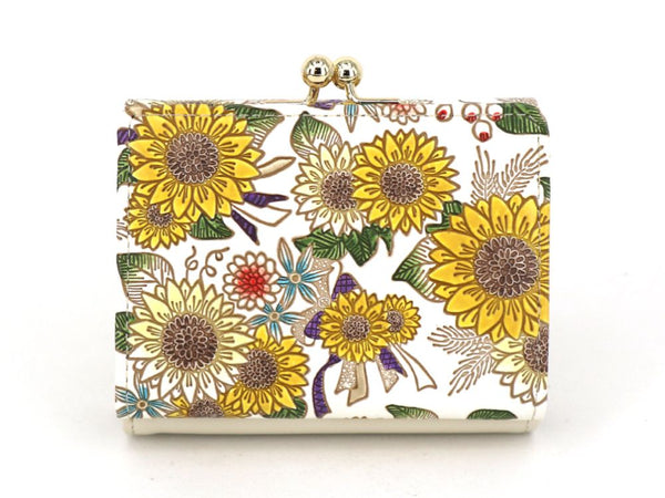 Sunflowers Small GAMAGUCHI Trifold Wallet