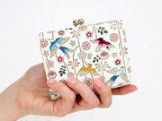 Birds and Cherry Blossoms Small GAMAGUCHI Trifold Wallet