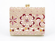 KINSHA - Persia Tiles (Pink) Small GAMAGUCHI Trifold Wallet
