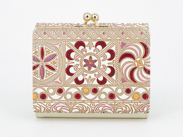 KINSHA - Persia Tiles (Pink) Small GAMAGUCHI Trifold Wallet