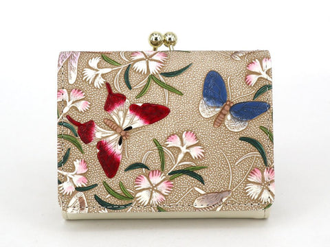 Dianthus Flowers Small GAMAGUCHI Trifold Wallet