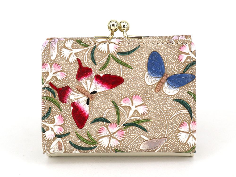 Dianthus Flowers Small GAMAGUCHI Trifold Wallet