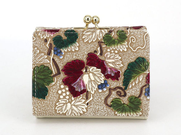Wild Grapes Small GAMAGUCHI Trifold Wallet