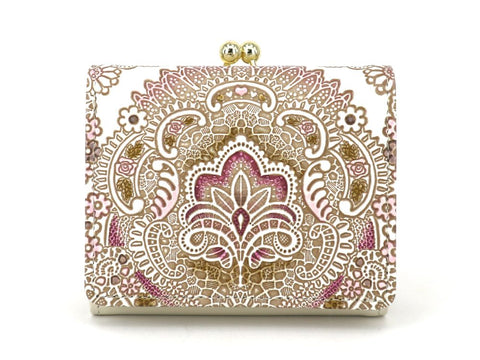 Antique Lace (Pink) Small GAMAGUCHI Trifold Wallet