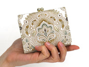 Antique Lace (Green) Small GAMAGUCHI Trifold Wallet
