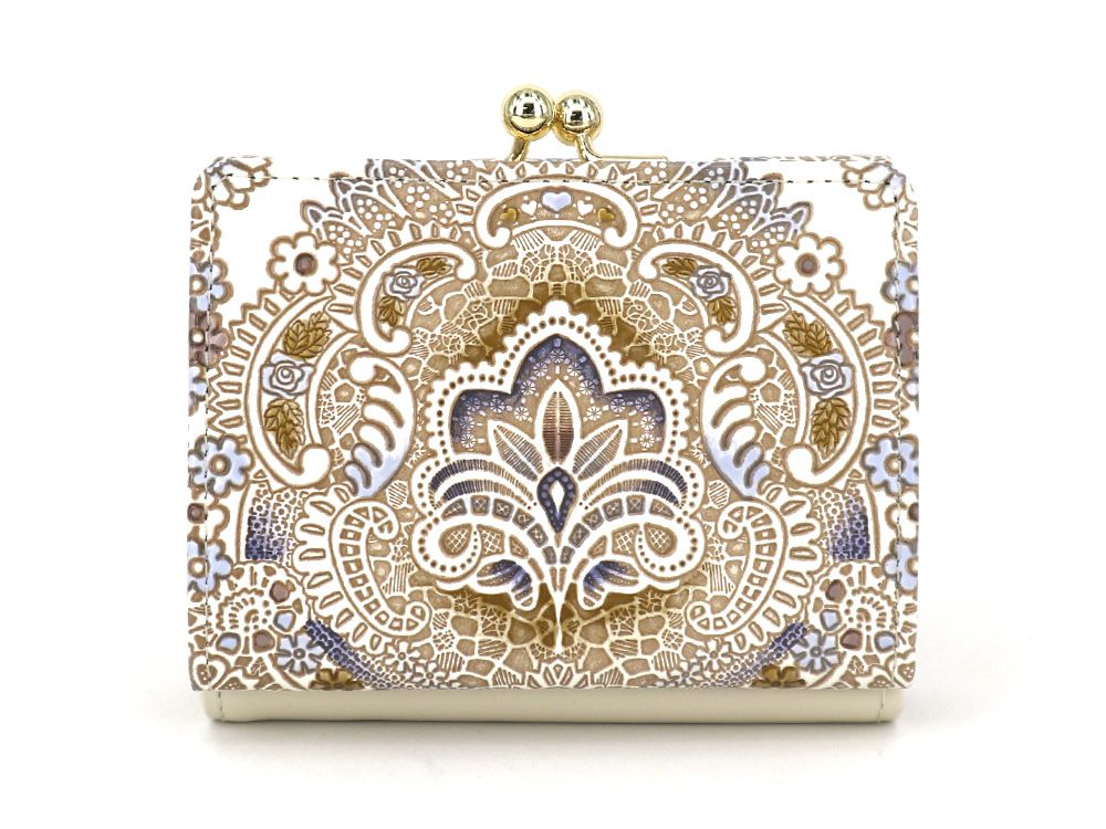 Antique Lace (Blue) Small GAMAGUCHI Trifold Wallet
