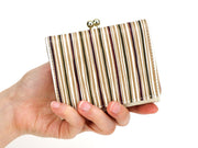 YATARAJIMA - Vertical Stripes Small GAMAGUCHI Trifold Wallet