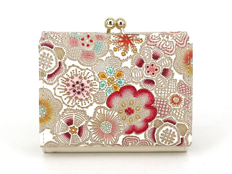 Spring Bloom (Red) Small GAMAGUCHI Trifold Wallet