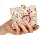 Spring Bloom (Red) Small GAMAGUCHI Trifold Wallet