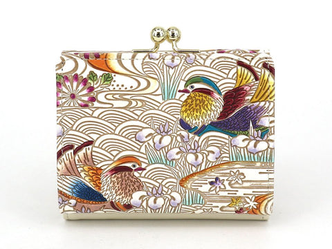 OSHIDORI - Mandarin Ducks Small GAMAGUCHI Trifold Wallet