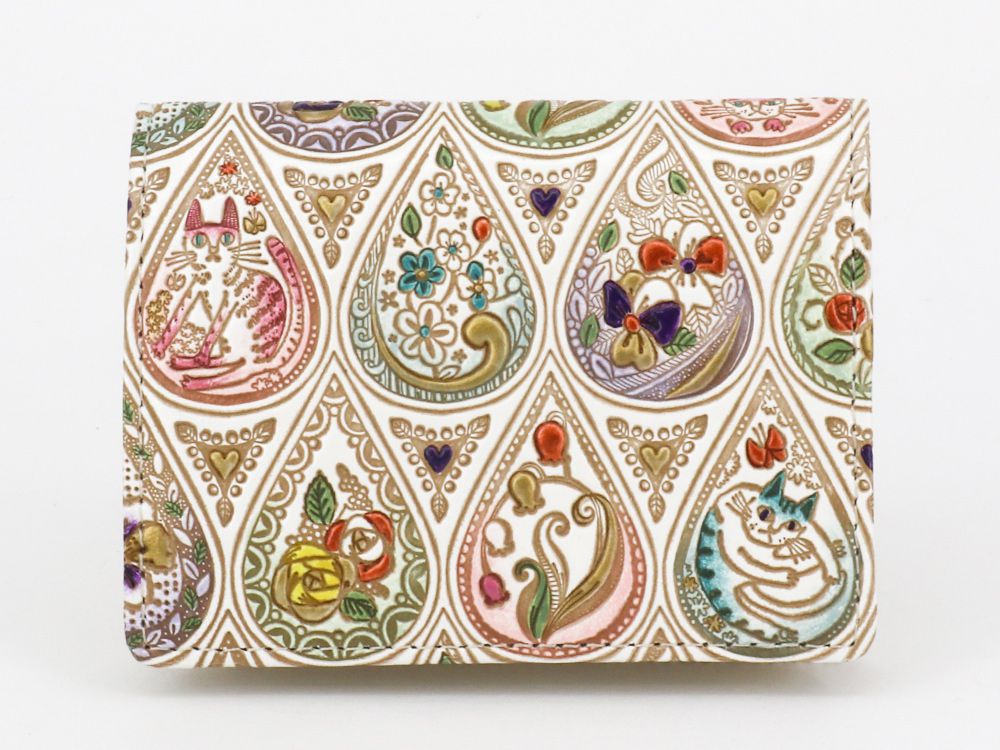 Flowers and Cats (Mix) Square Coin Purse