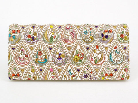 Flowers and Cats (Mix) Long Wallet