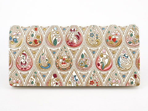 Flowers and Cats (Rose) Long Wallet