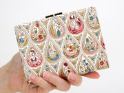 Flowers and Cats (Rose) GAMASATSU Square Billfold with Clasp