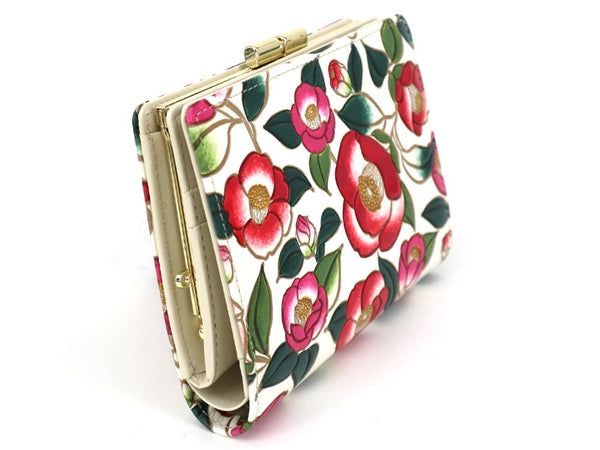 Camellia Square Billfold with Clasp