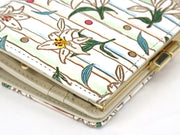 White Lilies Square Billfold with Clasp