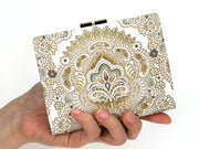 Antique Lace (Green) GAMASATSU Square Billfold with Clasp