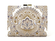 Antique Lace (Blue) GAMASATSU Square Billfold with Clasp
