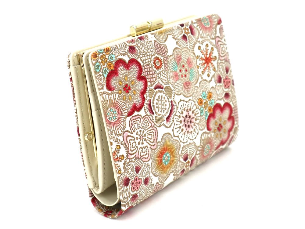Spring Bloom (Red) Square Billfold with Clasp