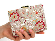 Spring Bloom (Red) Square Billfold with Clasp