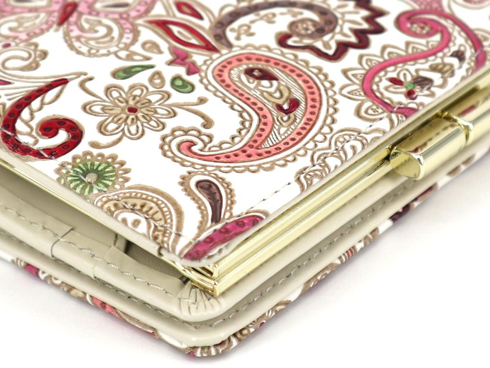 Paisley (Ruby) Square Billfold with Clasp