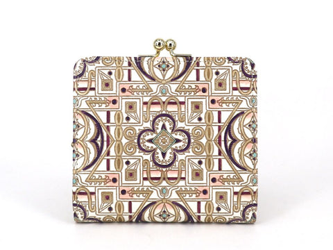 Miyabi (Purple) Square GAMAGUCHI Clasp Purse